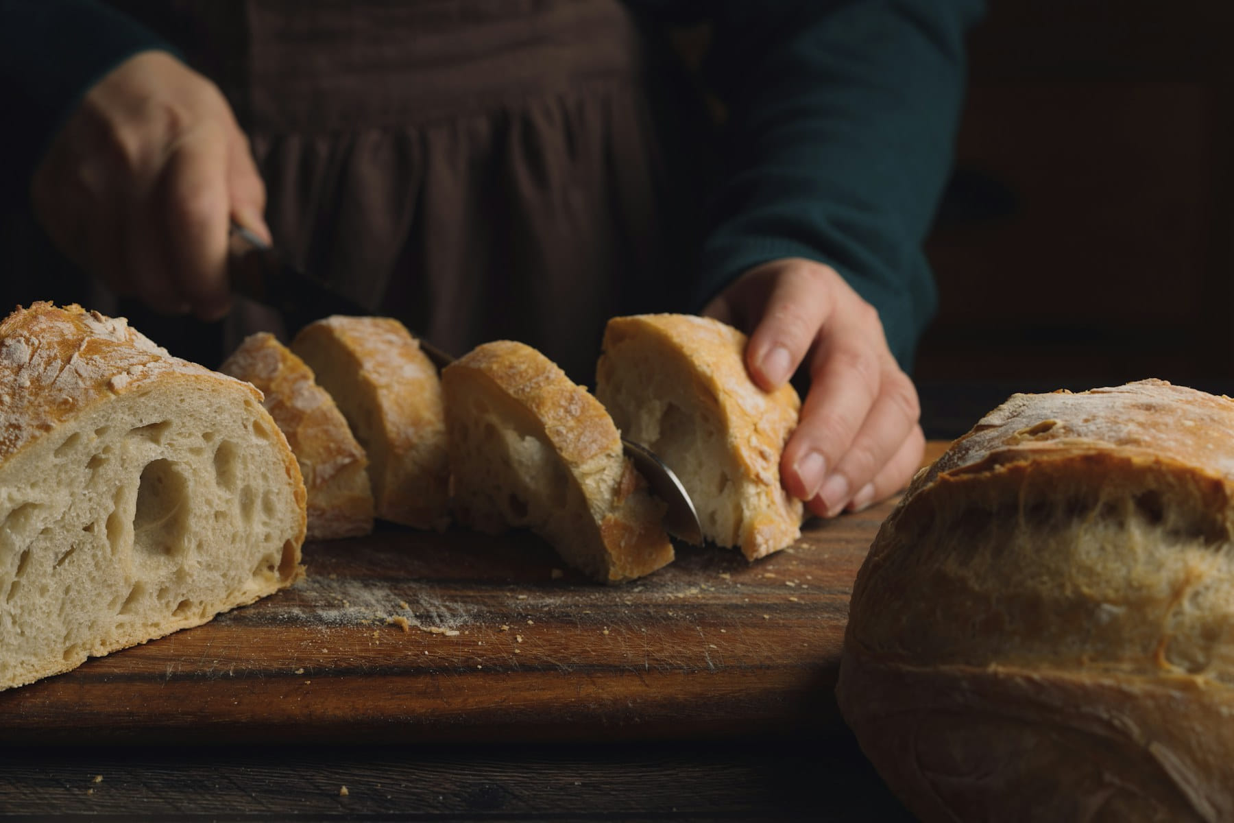Bread being made by hand